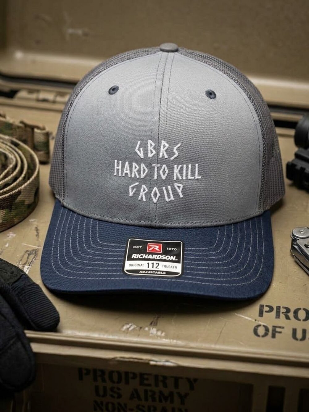 Tactical Hard To Kill Hat Military Grey Navy Richardson 112 Snapback Cap USA